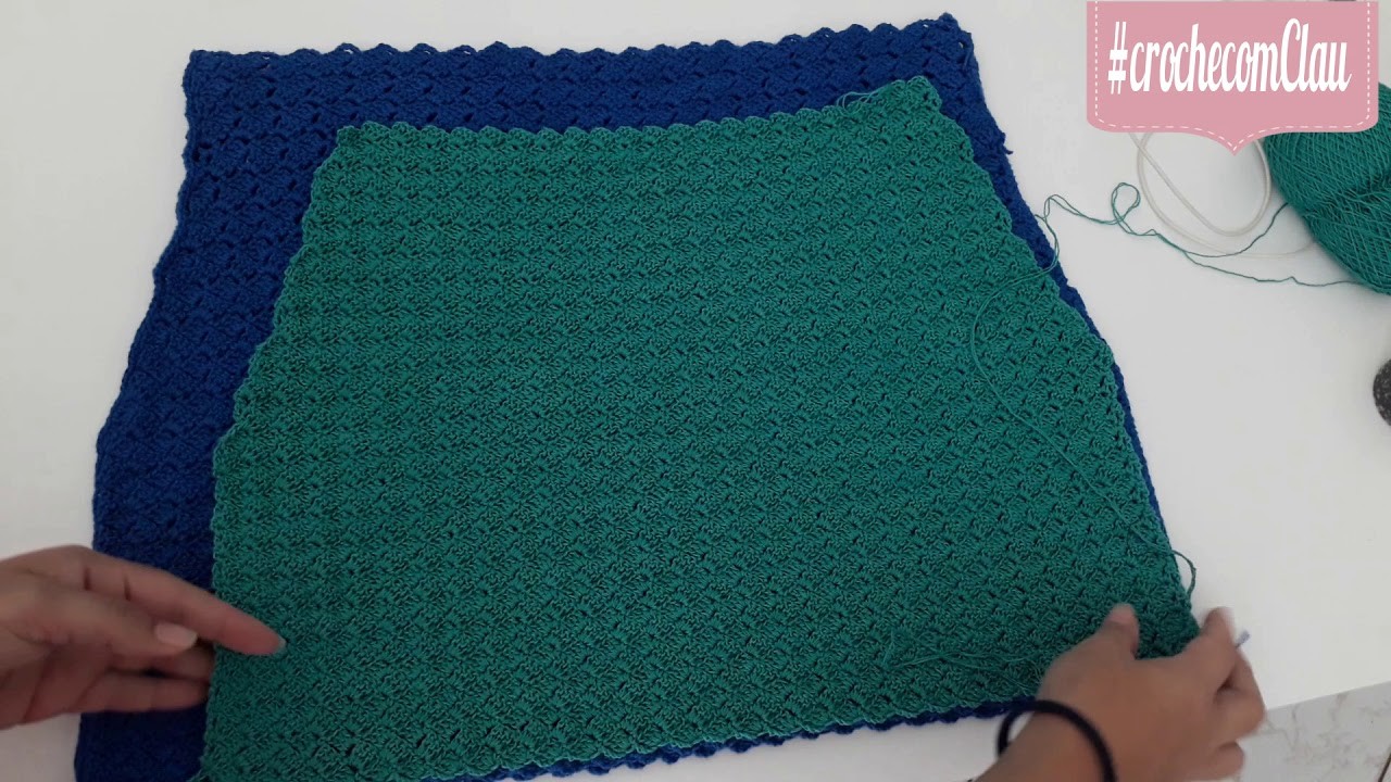 Curso Croche | Diferença tamanho da saia trocando a linha.Mudando o Ponto