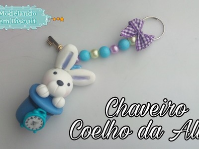DIY - Chaveiro Coelho da Alice (Biscuit)