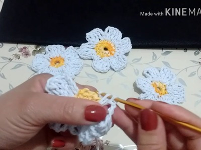 Flor Margarida em crochê (para vários trabalhos)