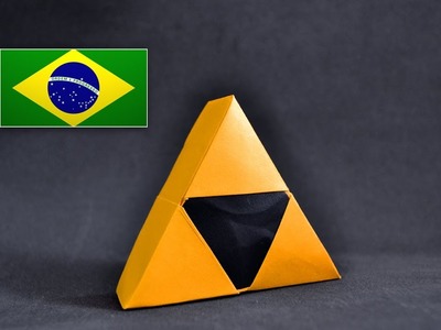 Origami: Caixa Triângulo Triforce - Zelda - Instruções em português PT BR