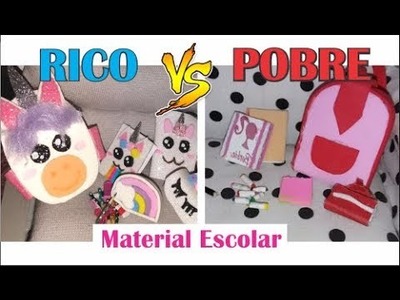 RICO vs POBRE  MATERIAL ESCOLAR. NOVELINHA DA BARBIE