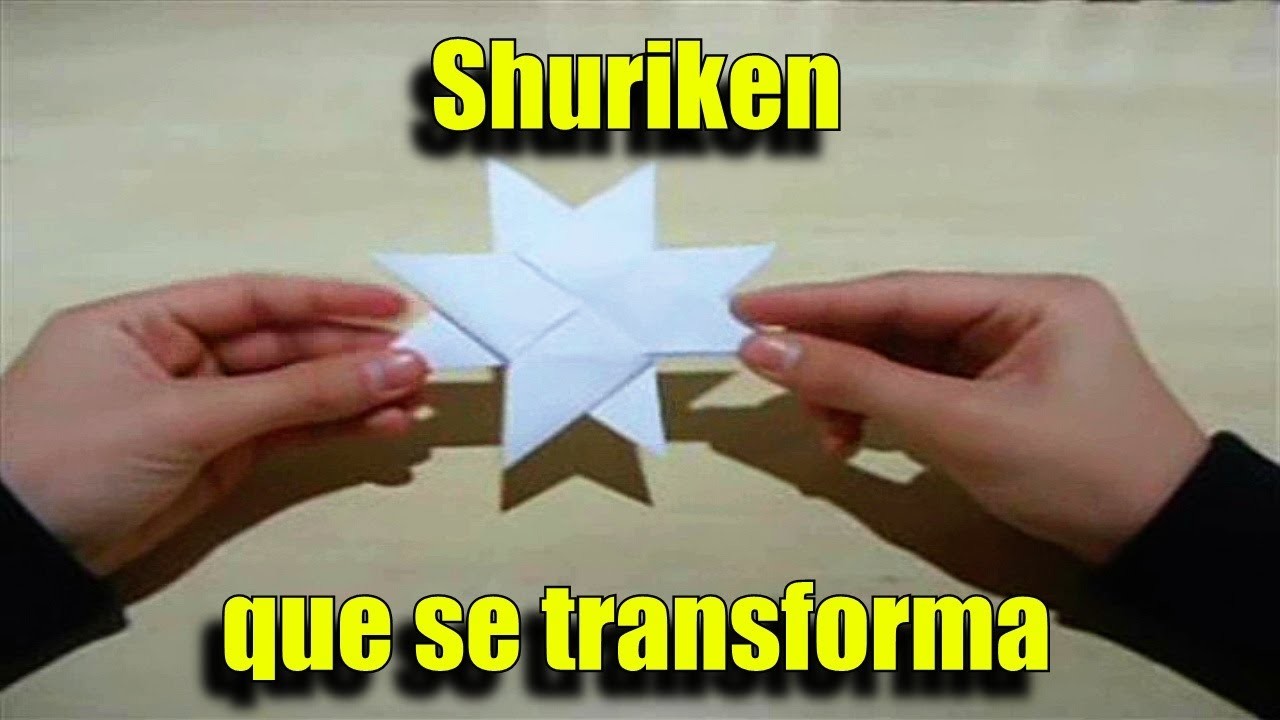 Shuriken que se Transforma de 4 Pontas para 8 Pontas! - Origami