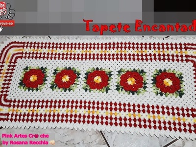 ????# Tapete Passadeira Encantador by Maria De Oliveira e Rosana Recchia - Pink Artes Croche