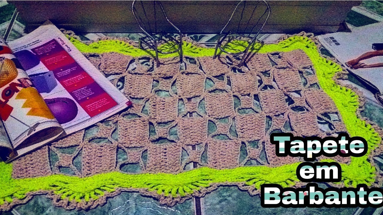 Tapete Xadrez em Barbante  um jeito fácil de fazê-lo  (Noellya Ribeiro)