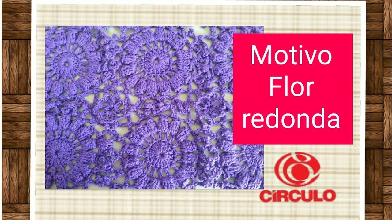 Versão destros: Motivo flor redonda em crochê # Elisa Crochê
