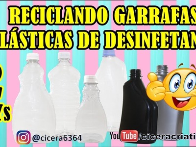 2 DIYs | Reciclando garrafas de desinfetante | Criatividade com garrafas plásticas | Cicera Criativa