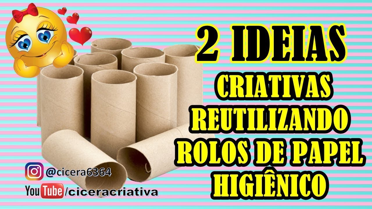 2 IDEIAS CRIATIVAS RECICLANDO ROLINHOS DE PAPEL HIGIÊNICO | Ft. Artesanato Maria Figueiredo