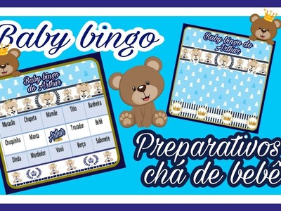 #2Diário da gravidez. Personalizando cartela de baby bingo para chá de bebê. 
