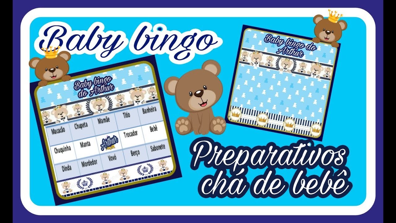 #2Diário da gravidez. Personalizando cartela de baby bingo para chá de bebê. 