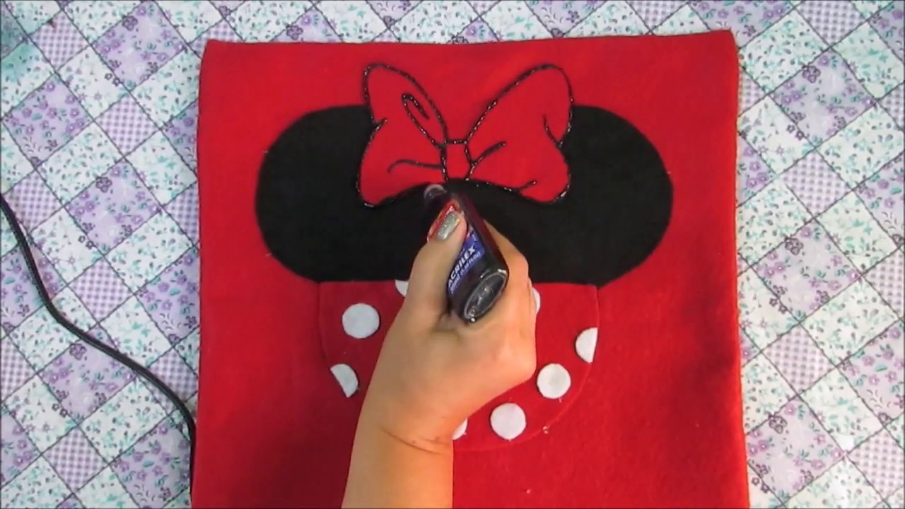 Almofadas da Minnie e do Mickey - Faça você mesmo