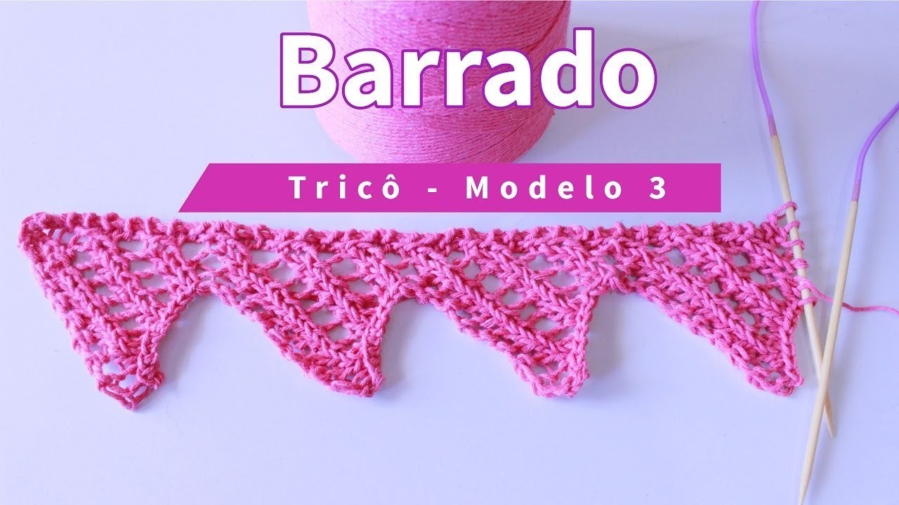 BARRADO EM TRICÔ PARA MANTAS | MODELO 3