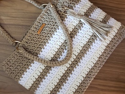 Bolsa de Crochê Com Barbante - Fio Spesso - Tutorial de Crochê - Purse Tutorial - Crochet Bag - DIY