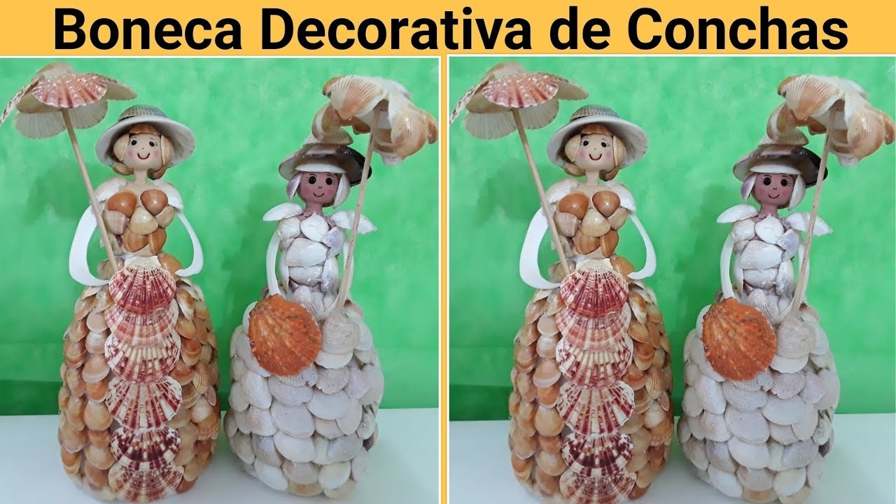 Boneca Decorativa de Conchas