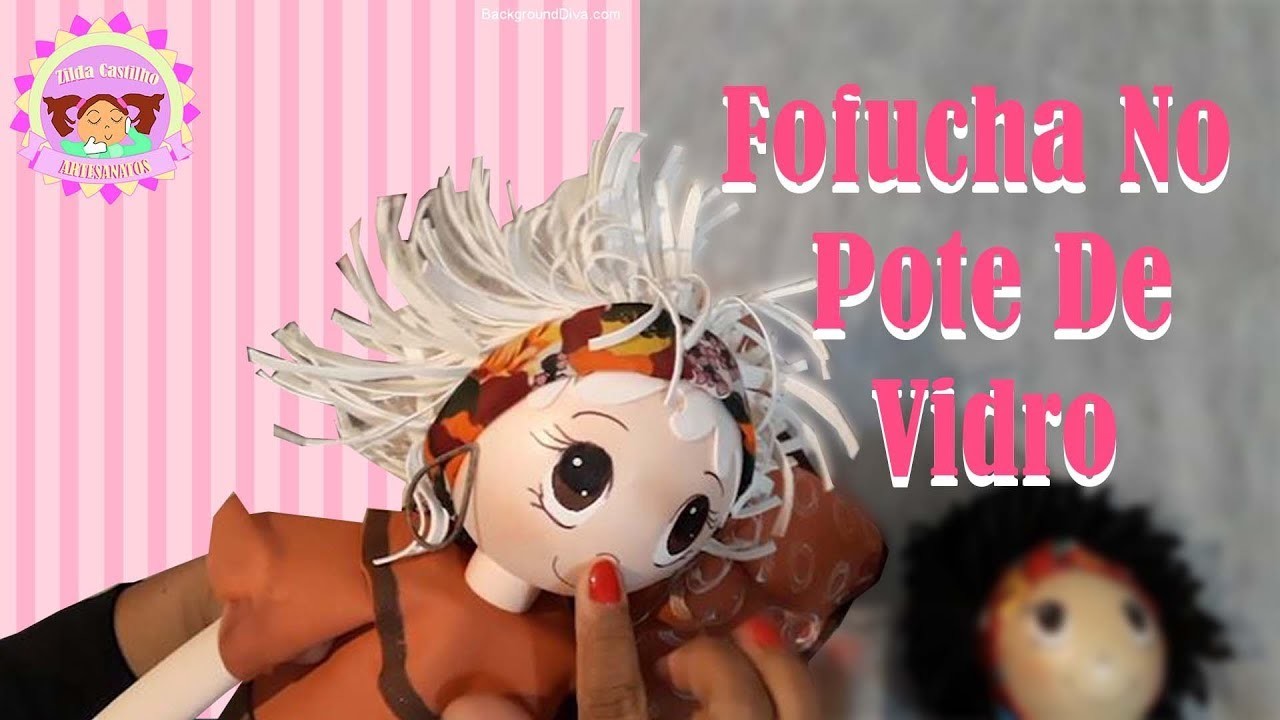 Boneca Fofucha No Pote De Vidro