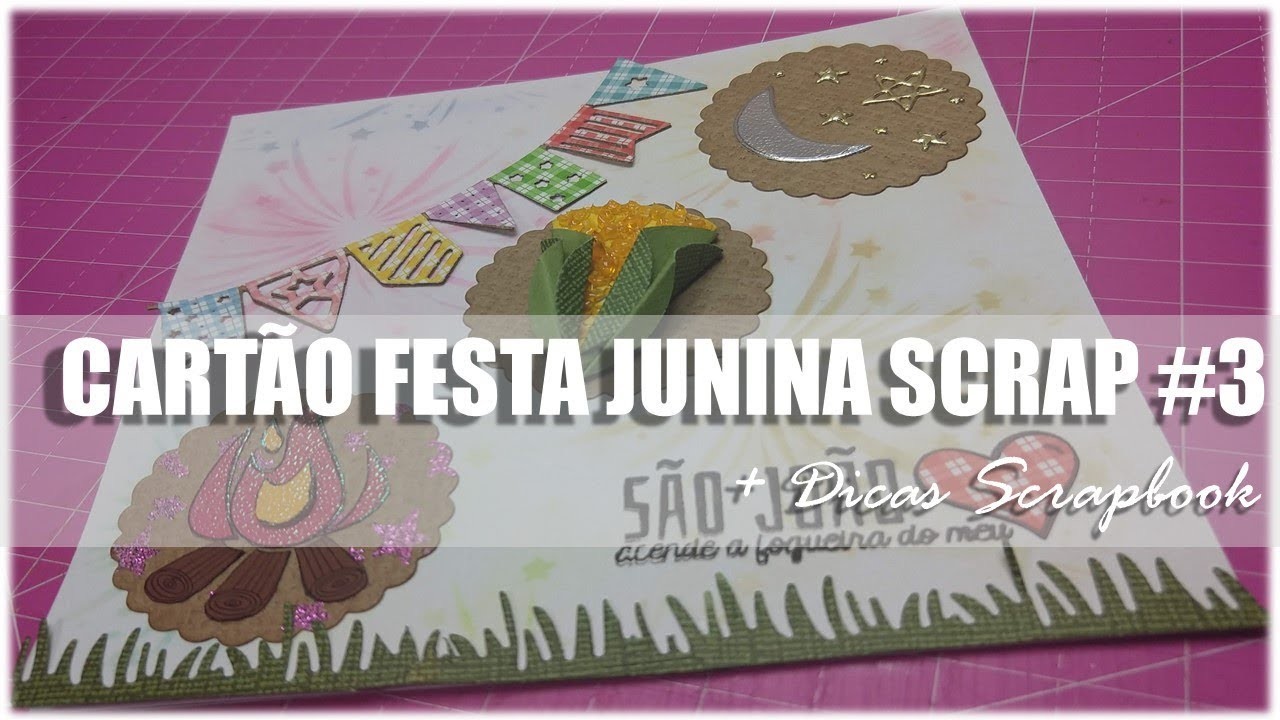 Cartão Festa Junina Scrapbook #3│+ Dicas Scrap