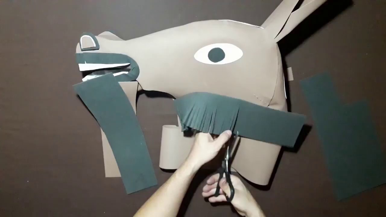 Como fazer máscara . tutorial máscara de cavalo.-  DIY -  2 PARTE