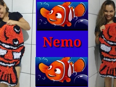 Como fazer Tapete fru fru de peixinho Nemo