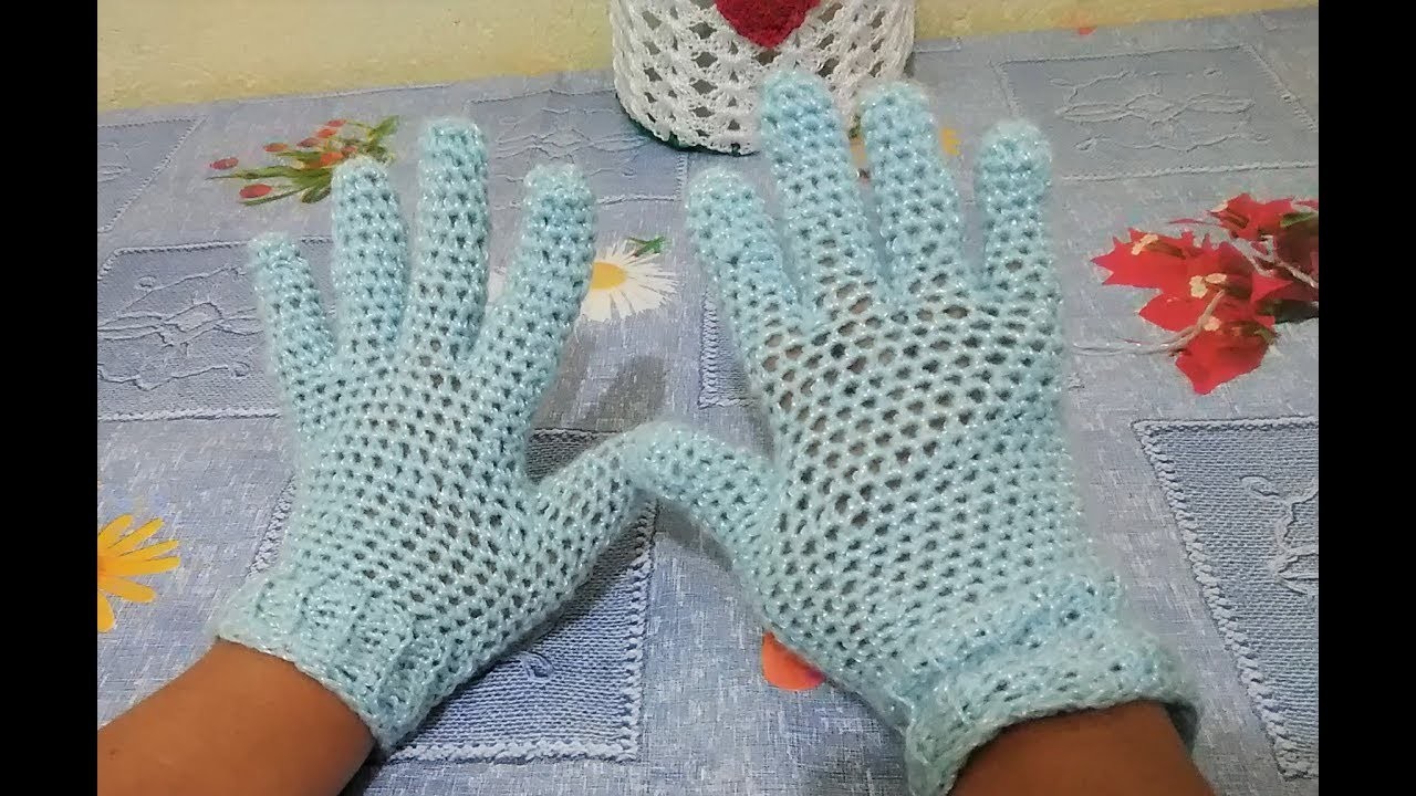 Como fazer uma luva de lã em crochê