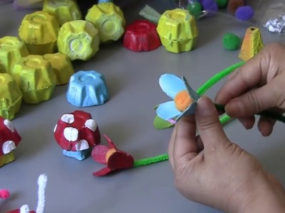 DIY - 10 ideias incriveis com caixa de ovos -  Kid Crafts -  artesanías para niños