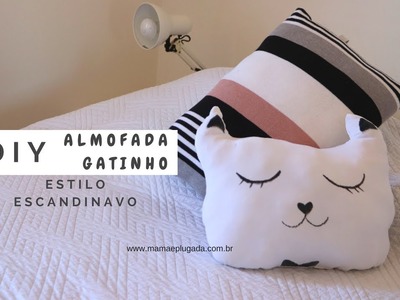 DIY: almofada gatinho para quarto estilo escandinavo com caneta posca
