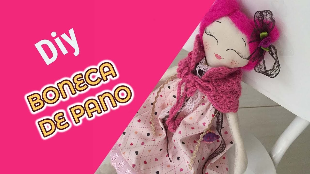 DIY- BONECA DE PANO FÁCIL DE FAZER