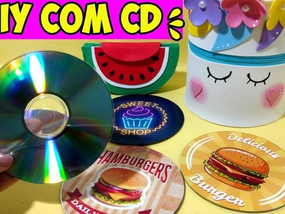 DIY com CDs velhos -  Ideias Incríveis para fazer em casa - Segredos de Aline