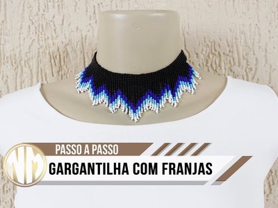 Gargantilha de Franjas - passo a passo