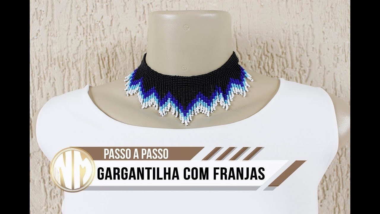 Gargantilha de Franjas - passo a passo