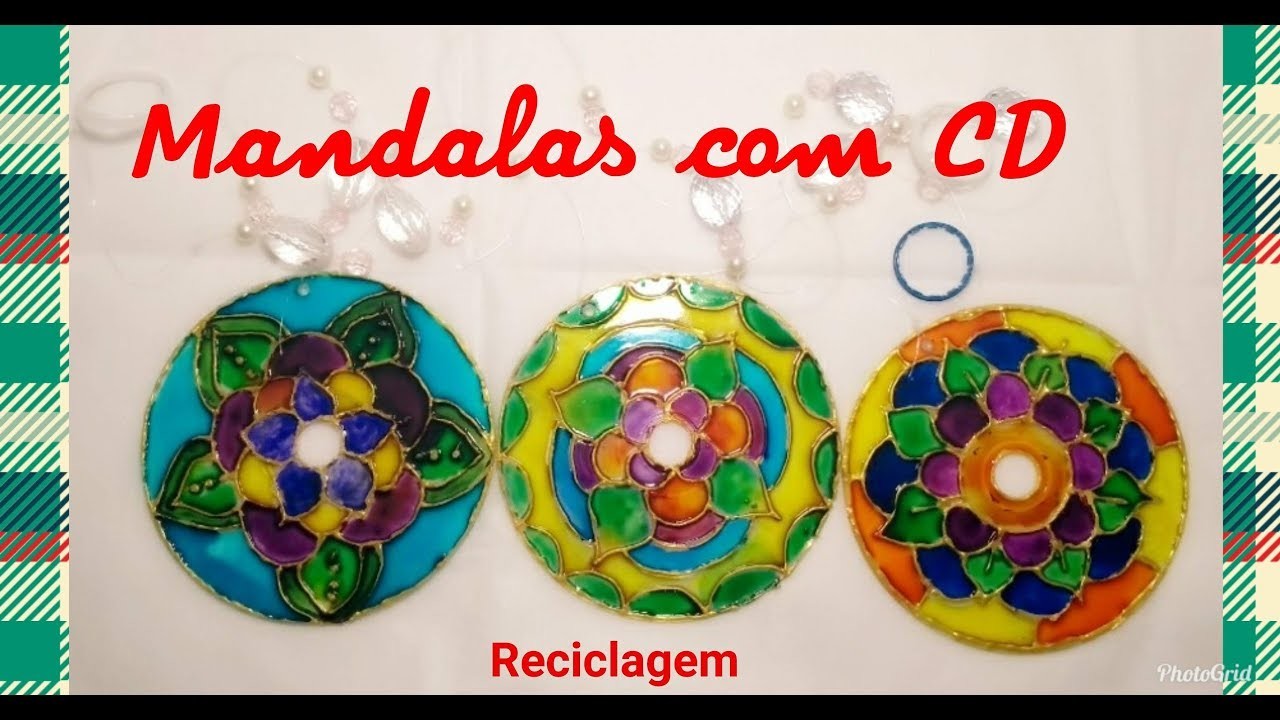 Mandala com CD - Reciclagem - LIXO AO LUXO - DIY - Tutorial
