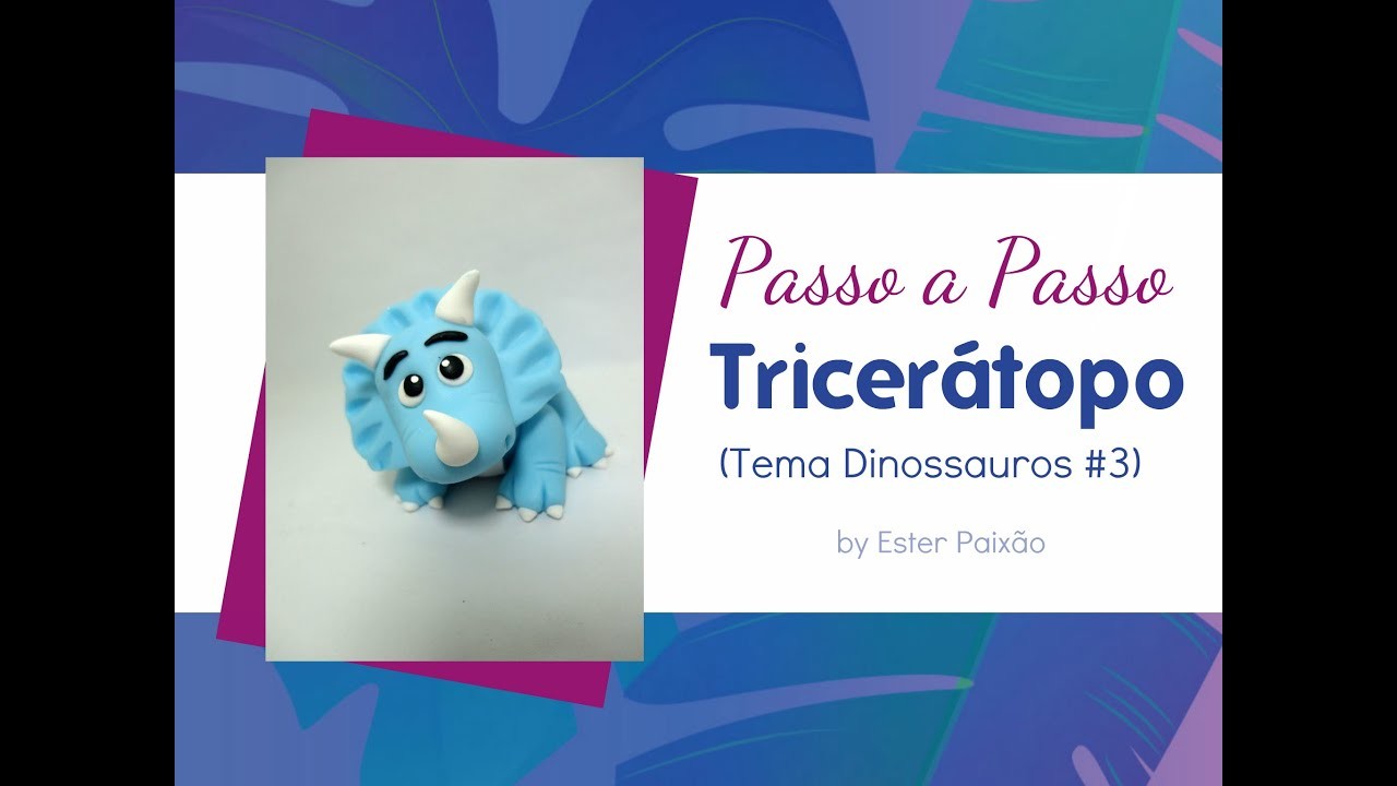 Passo a Passo   Triceratops Tema Dinossauros #3