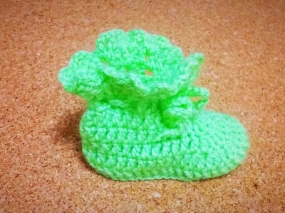 Sapatinho Crochê 0 a 3 meses - Recém Nascido - Crochet Fácil