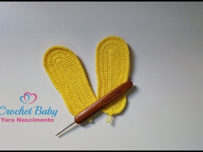 Solinha de Crochê - Tamanho 12 cm - Crochet Baby Yara Nascimento