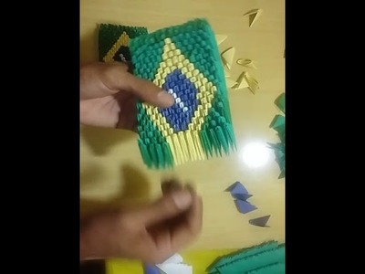 Bandeira da seleção brasileira parte 2 origami 3d