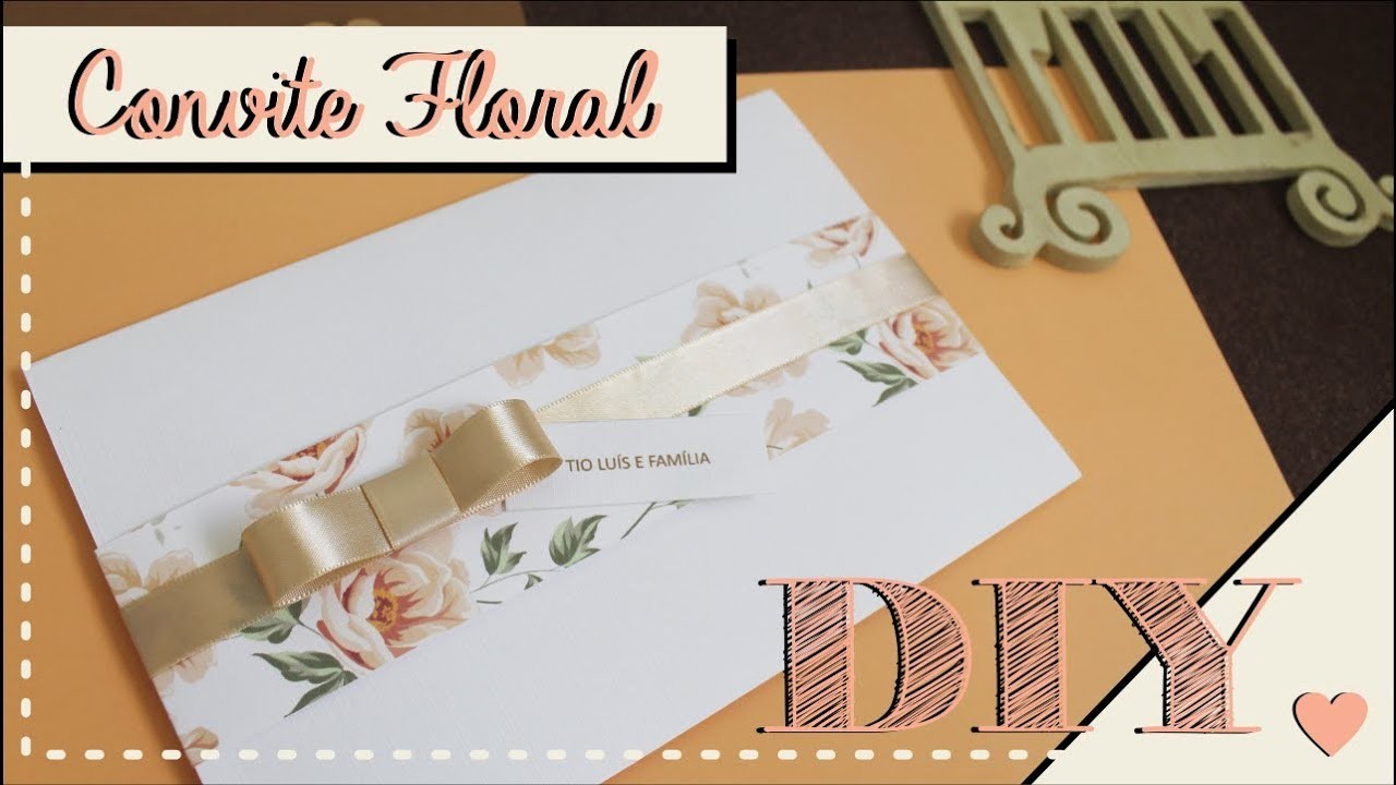 Como fazer Convite de Casamento Floral? DIY | Faça você mesmo | Tutoriais [casamento]
