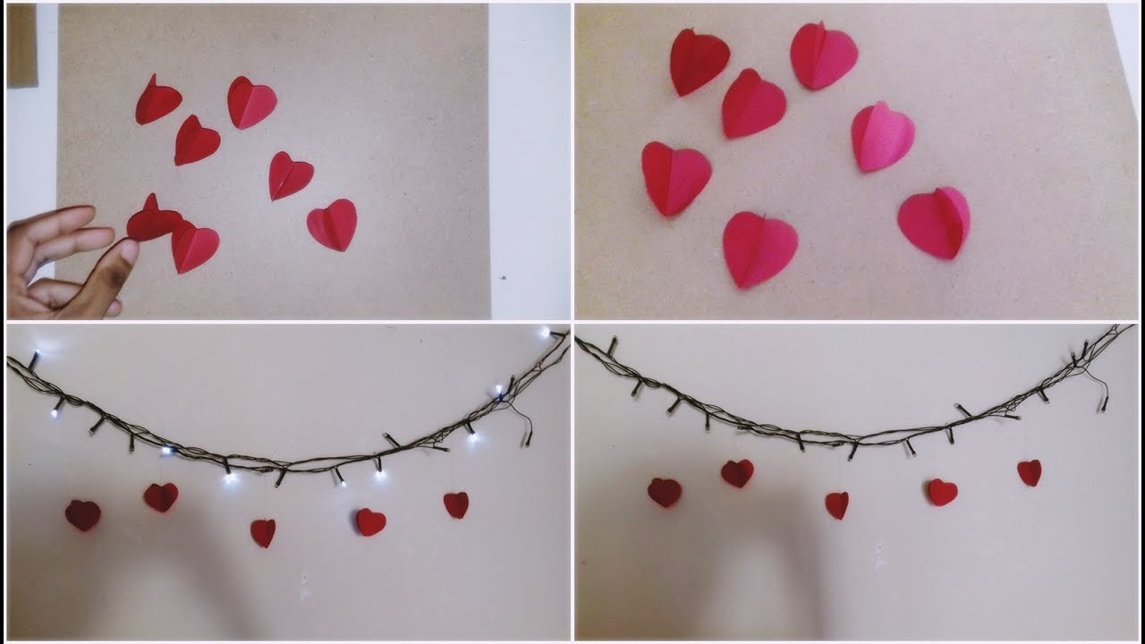 Como fazer coração de papel 3D - DIY para iniciantes