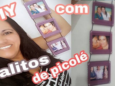 Como fazer porta retratos com palitos de picolé