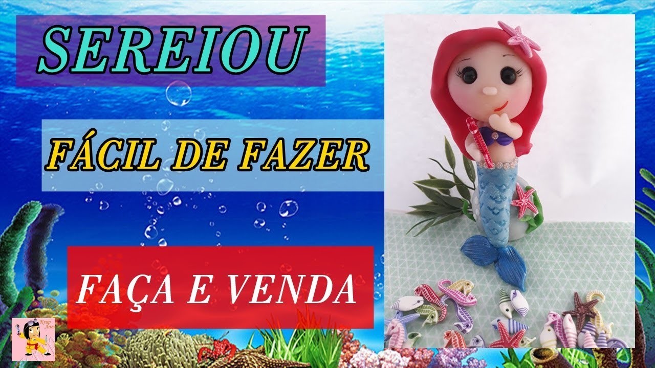 Como fazer Sereia | Porcelana Fria | Krup Artes Biscuit