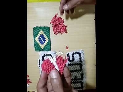 Como fazer seu coração com letra de origami 3d.