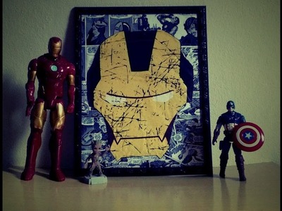 D.I.Y: Quadro decorativo Homem de ferro (Quarto geek)