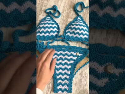 Demo - Bikini tejido de crochet ZIG-ZAG