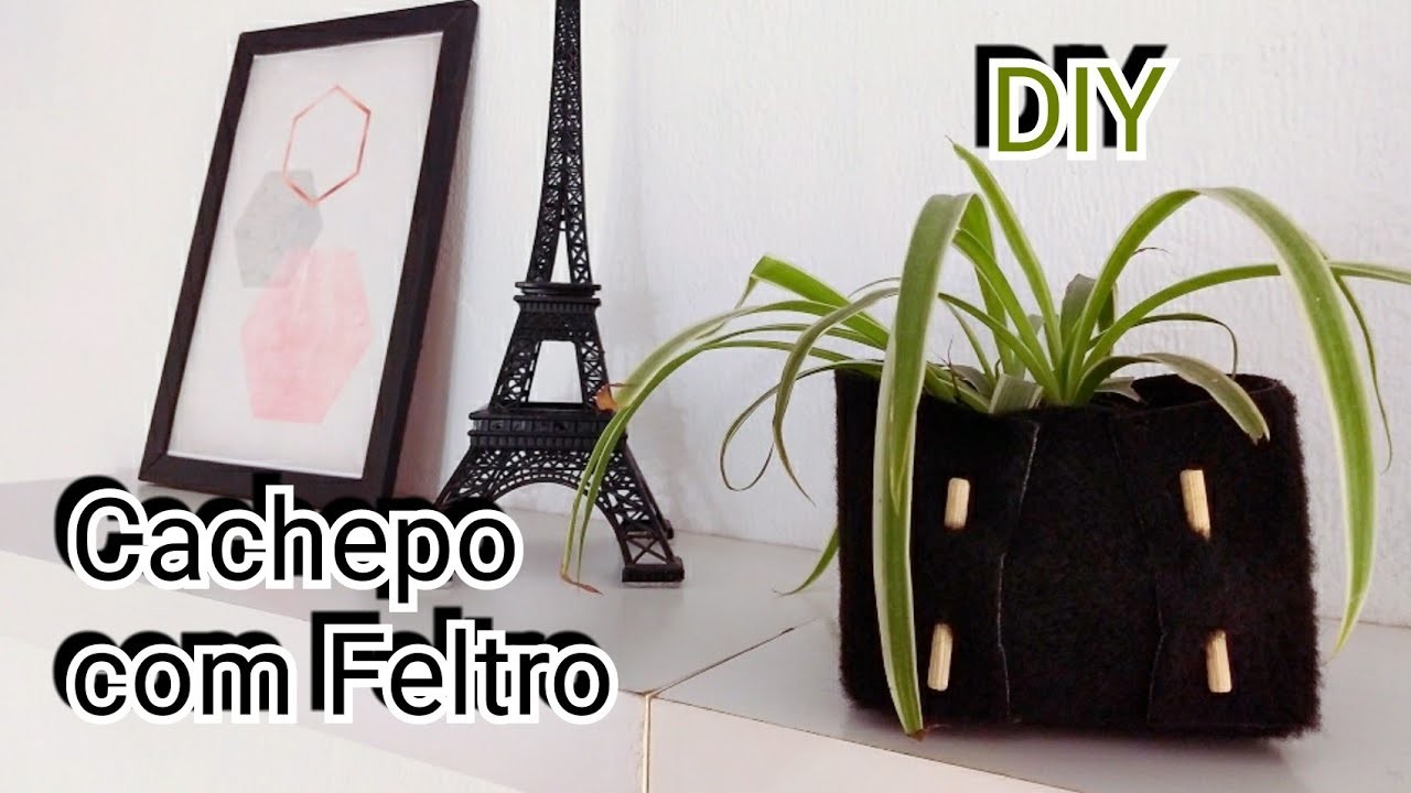 DIY:. Cachepo com Feltro