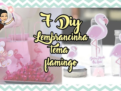 DIY  como fazer lembrancinha - festa tema flamingo