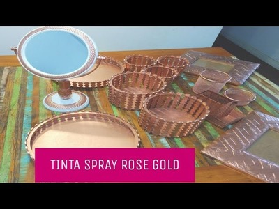 DIY: DECORAÇÃO ROSE GOLD COM TINTA SPRAY | MILENA BARBOSA