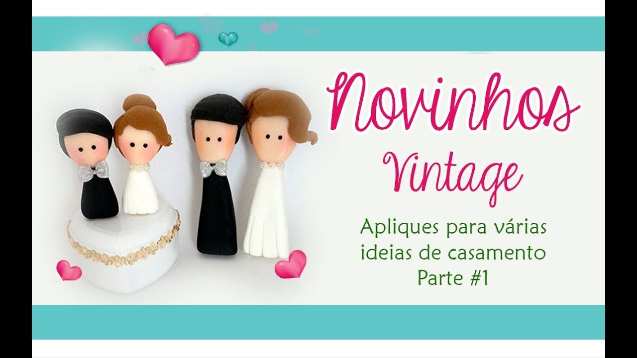 DIY- Noivinhos vintage - Apliques tema Casamento
