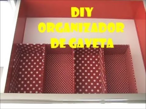 DIY Organizador de gaveta de papelão em módulos