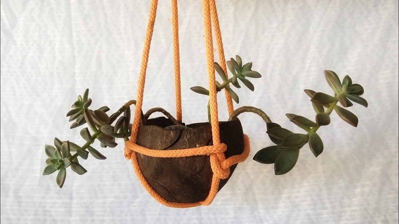 DIY Pendura Vaso em 1 minuto | suporte de planta simples e facil | Feito a mão