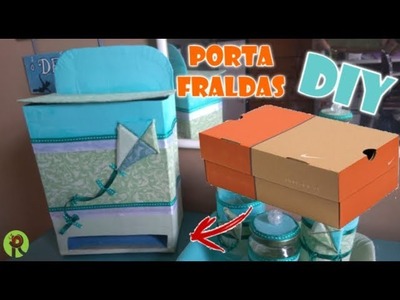 DIY Porta Fraldas de Caixa de Sapato | Papelão #2