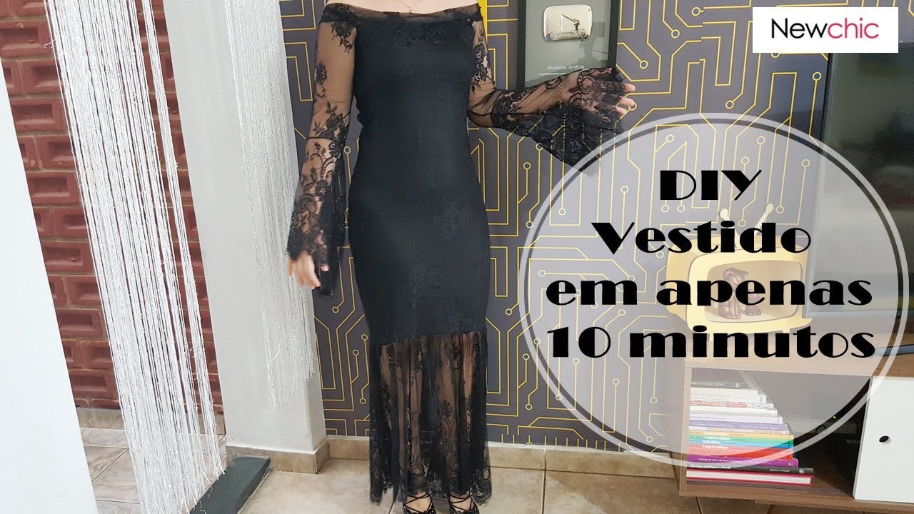 DIY - Vestido em 10 minutos e com renda da china - Curso de Corte e Costura - Passo a Passo