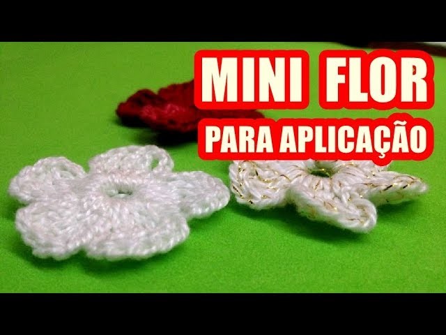 Flores de Croche para Aplicação -  CANHOTO #crocheaplicacao #beloefacilartesanato