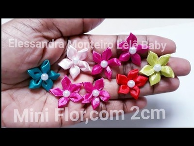Mini Flor na Fita de Cetim|Elessandra Monteiro Lelê Baby